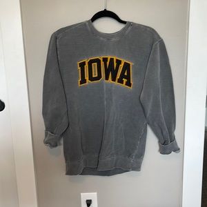 Plain dark grey Iowa crewneck